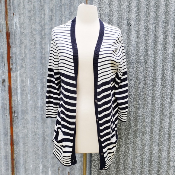 GAP Sweaters - Gap Classic Preppy Striped Cardigan with Pockets
